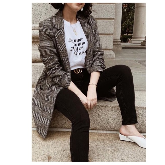 Feminist Graphic Tee Black & White LIKE NEW Cotton - Picture 2 of 8